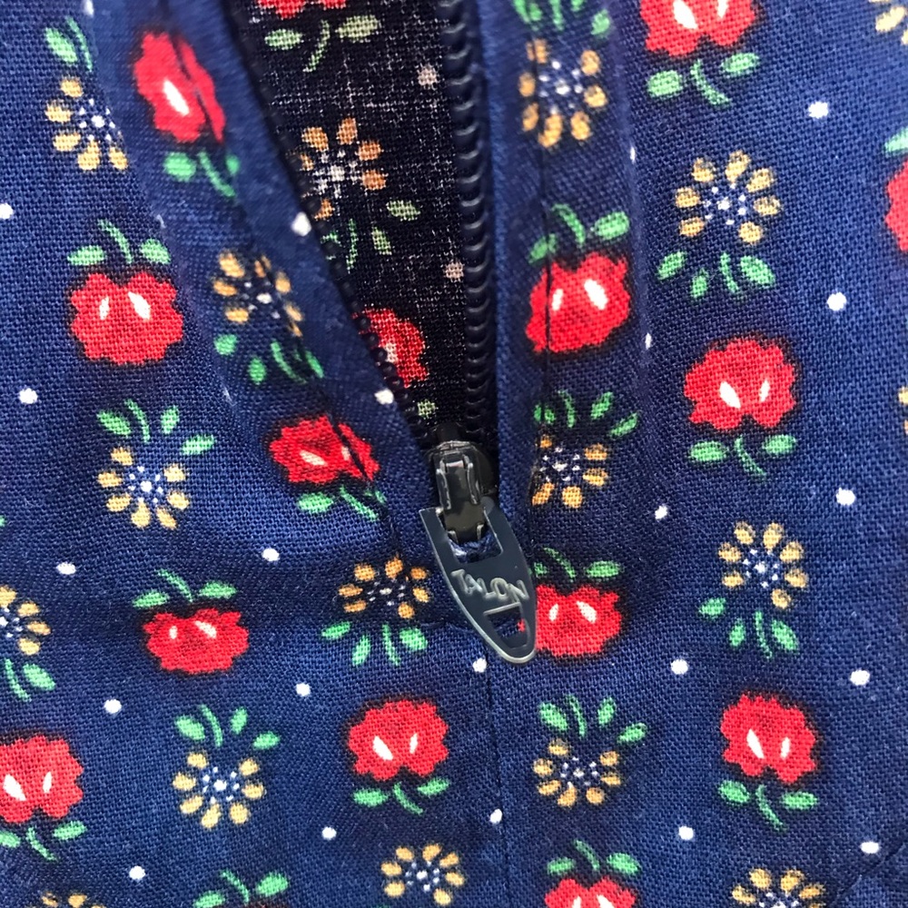 Vintage Robbie Bee Floral Prairie Dress Cottagecore Country Mock Neck Midi - Picture 6 of 9
